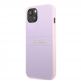 Guess Saffiano PU Leather Hard Case - дизайнерски кожен кейс за iPhone 13 (лилав) thumbnail