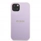 Guess Saffiano PU Leather Hard Case - дизайнерски кожен кейс за iPhone 13 (лилав) thumbnail 2