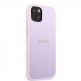Guess Saffiano PU Leather Hard Case - дизайнерски кожен кейс за iPhone 13 (лилав) thumbnail 3