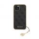 Guess 4G Charms Collection Hard Case - дизайнерски кожен кейс за iPhone 13 mini (сив) thumbnail 2