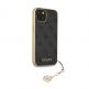 Guess 4G Charms Collection Hard Case - дизайнерски кожен кейс за iPhone 13 mini (сив) thumbnail 3