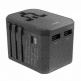 Uniq Voyage PD All in One World Travel Adapter 33W - захранване с един USB-C и два USB изхода и преходници за цял свят в едно устройство за мобилни устройства (сив) thumbnail 3
