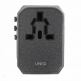 Uniq Voyage PD All in One World Travel Adapter 33W - захранване с един USB-C и два USB изхода и преходници за цял свят в едно устройство за мобилни устройства (сив) thumbnail 4