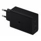 Samsung Power Adapter Trio 65W Wall Charger EP-T6530NB - захранване за ел. мрежа за лаптопи, смартфони и таблети с USB-A и 2xUSB-C изходи с технология за бързо зареждане (черен) (ритейл опаковка) thumbnail