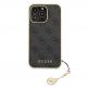 Guess 4G Charms Collection Hard Case - дизайнерски кожен кейс за iPhone 13 Pro (сив) thumbnail 6
