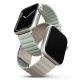 Uniq Revix Silicone Magnetic Strap - двулицевва магнитна силиконова каишка за Apple Watch 42мм, 44мм, 45мм (зелен-бежов) thumbnail