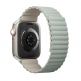Uniq Revix Silicone Magnetic Strap - двулицевва магнитна силиконова каишка за Apple Watch 42мм, 44мм, 45мм (зелен-бежов) thumbnail 3