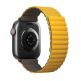 Uniq Revix Silicone Magnetic Strap - двулицевва магнитна силиконова каишка за Apple Watch 42мм, 44мм, 45мм (жълт-кафяв) thumbnail 3