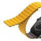 Uniq Revix Silicone Magnetic Strap - двулицевва магнитна силиконова каишка за Apple Watch 42мм, 44мм, 45мм (жълт-кафяв) thumbnail 5