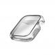 Uniq Garde Hybrid Apple Watch Case 45mm - качествен силиконов (TPU) кейс с вграден протектор за дисплея на Apple Watch 7 45мм, Apple Watch 8 45мм (черен-прозрачен) thumbnail 2