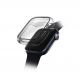 Uniq Garde Hybrid Apple Watch Case 41mm - качествен силиконов (TPU) кейс с вграден протектор за дисплея на Apple Watch 7 41мм (черен-прозрачен) thumbnail