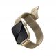 Uniq Dante Milanese Magnetic Stainless Steel Band - стоманена, неръждаема каишка за Apple Watch 42мм, 44мм, 45мм (златист) thumbnail