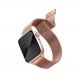 Uniq Dante Milanese Magnetic Stainless Steel Band - стоманена, неръждаема каишка за Apple Watch 38мм, 40мм, 41мм (розово злато) thumbnail