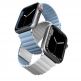 Uniq Revix Silicone Magnetic Strap - двулицевва магнитна силиконова каишка за Apple Watch 42мм, 44мм, 45мм (бял-син) thumbnail