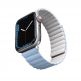 Uniq Revix Silicone Magnetic Strap - двулицевва магнитна силиконова каишка за Apple Watch 42мм, 44мм, 45мм (бял-син) thumbnail 2