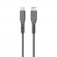 Uniq Flex USB-C to Lightning Cable PD 18W - USB-C към Lightning кабел за Apple устройства с Lightning порт (30 см) (сив) thumbnail 2