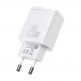 Baseus Compact Quick Wall Charger 20W (CCXJ-B02) - захранване за ел. мрежа с USB-A и USB-C изходи и технология за бързо зареждане (бял) (разопакован продукт) thumbnail 9