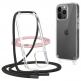 Tech-Protect Flexair Chain Hybrid Case - хибриден удароустойчив кейс с връзка за носене за iPhone 13 Pro (прозрачен)  thumbnail