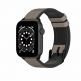 SwitchEasy Hybrid Silicone-Leather Watch Band - хибридна (естествена кожа и силикон) каишка за Apple Watch 42мм, 44мм, 45мм (сив) thumbnail