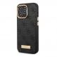 Guess PU 4G MagSafe Leather Hard Case - дизайнерски кожен кейс с MagSafe за iPhone 13 Pro Max (черен) thumbnail