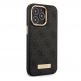 Guess PU 4G MagSafe Leather Hard Case - дизайнерски кожен кейс с MagSafe за iPhone 13 Pro Max (черен) thumbnail 3