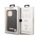 Guess PU 4G MagSafe Leather Hard Case - дизайнерски кожен кейс с MagSafe за iPhone 13 Pro Max (черен) thumbnail 6