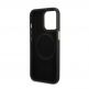 Guess PU 4G MagSafe Leather Hard Case - дизайнерски кожен кейс с MagSafe за iPhone 13 Pro (черен) thumbnail 3