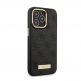 Guess PU 4G MagSafe Leather Hard Case - дизайнерски кожен кейс с MagSafe за iPhone 13 Pro (черен) thumbnail 5