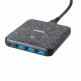 Anker GaN PowerPort Atom III Slim 65W - захранване за ел. мрежа с 3xUSB-A и 1xUSB-C изходи с технология за бързо зареждане (черен) thumbnail