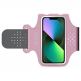 Tech-Protect M1 Universal Sports Armband - универсален неопренов спортен калъф за ръка за iPhone, Samsung, Huawei и други (розов) thumbnail