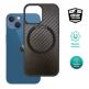 4smarts Carbon Case With UltiMag - удароустойчив кейс с карбоново покритие и MagSafe за iPhone 14 (черен) thumbnail