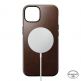 Nomad Modern Leather MagSafe Case - кожен (естествена кожа) кейс с MagSafe за iPhone 14 Plus (кафяв) thumbnail 2