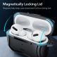 ESR AirPods Pro Cyber Armor Halolock MagSafe Case - силиконов удароустойчив калъф с карабинер съвместим с MagSafe за Apple AirPods Pro 2, AirPods Pro (черен) thumbnail 6