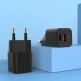 4smarts Wall Charger VoltPlug Duos Mini PD 20W - захранване за ел. мрежа с USB-A и USB-C изходи и технология за бързо зареждане (черен) thumbnail 2