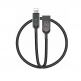 Usams U-Sun Smart Power-Off Lightning to USB Cable - USB към Lightning кабел за Apple устройства с Lightning порт (60 см) (черен) thumbnail
