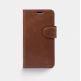 Trunk Leather Wallet Case - кожен (естествена кожа) калъф, тип портфейл с магнитно захващане за iPhone 13 mini (кафяв) thumbnail