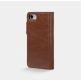 Trunk Leather Wallet Case - кожен (естествена кожа) калъф, тип портфейл с магнитно захващане за iPhone 13 mini (кафяв) thumbnail 6
