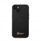 Guess Liquid Silicone Metal Logo Case - силиконов (TPU) калъф за iPhone 14 (черен)  thumbnail 3