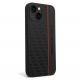 AMG Liquid Silicone Carbon Pattern Case - дизайнерски силиконов калъф за iPhone 14 (черен-червен) thumbnail 3