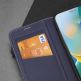 Dux Ducis Skin X2 Case - кожен калъф с поставка и отделение за кр. карти за iPhone 14 Pro (син) thumbnail 9