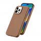 Dux Ducis Grit Faux Leather MagSafe Case - дизайнерски кожен кейс с MagSafe за iPhone 14 Pro (кафяв) thumbnail 2