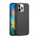 Dux Ducis Grit Faux Leather MagSafe Case - дизайнерски кожен кейс с MagSafe за iPhone 14 Pro (черен) thumbnail