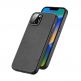 Dux Ducis Grit Faux Leather MagSafe Case - дизайнерски кожен кейс с MagSafe за iPhone 14 (черен) thumbnail 2