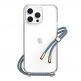 SwitchEasy Play Lanyard Ocean Case - хибриден удароустойчив кейс с връзка за носене за iPhone 14 Pro Max (прозрачен)  thumbnail