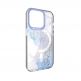 SwitchEasy Artist M veil Case With MagSafe - дизайнерски хибриден удароустойчив кейс с MagSafe за iPhone 14 Pro (син-прозрачен)  thumbnail 3