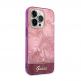 Guess Jungle Hybrid Case - дизайнерски кейс с висока защита за iPhone 14 Pro (розов) thumbnail 5