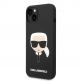 Karl Lagerfeld Liquid Silicone Karl Head Case - дизайнерски силиконов кейс за iPhone 14 Plus (черен) thumbnail