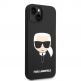 Karl Lagerfeld Liquid Silicone Karl Head Case - дизайнерски силиконов кейс за iPhone 14 Plus (черен) thumbnail 3