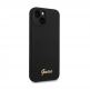 Guess Liquid Silicone Metal Logo Case - силиконов (TPU) калъф за iPhone 14 Plus (черен)  thumbnail 3