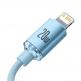 Baseus Crystal Shine USB-C to Lightning Cable PD 20W (CAJY001303) - USB-C към Lightning кабел за Apple устройства с Lightning порт (120 см) (син) thumbnail 11